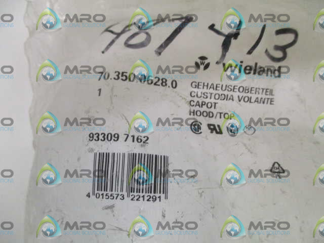 WIELAND 70.350.0628.0 CONNECTOR HOUSING *NEW IN FACTORY BAG*