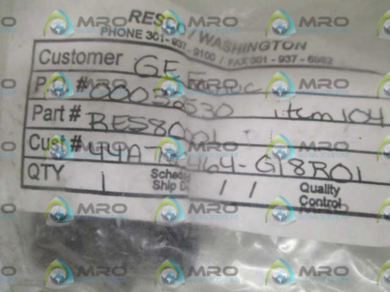 RESCO 44A730464-G18R01 CONNECTOR *NEW IN FACTORY BAG*