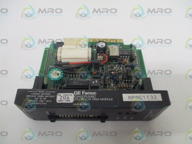 GE FANUC IC610CPU106C  CPU W/ 3.7K RAM MODULE *USED*