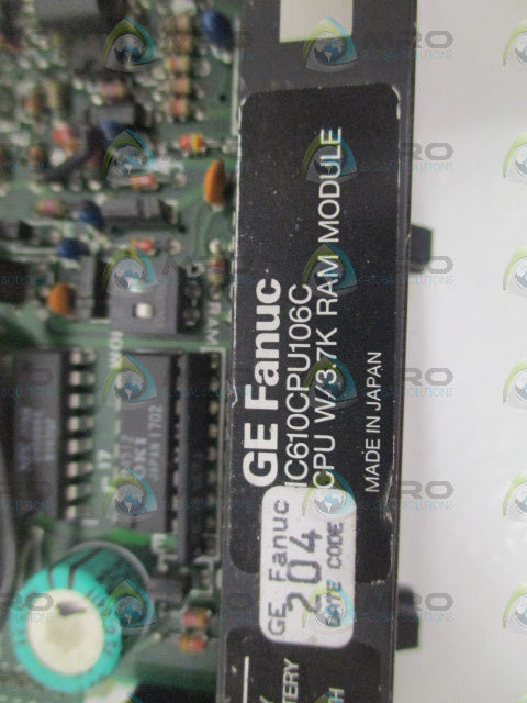 GE FANUC IC610CPU106C  CPU W/ 3.7K RAM MODULE *USED*