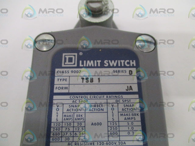 SQUARE D 9007-TSB1 SER. D LIMIT SWITCH *NEW NO BOX*