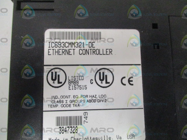 GE FANUC IC693CMM321-DE ETHERNET CONTROLLER (AS PICTURED) *NEW NO BOX*