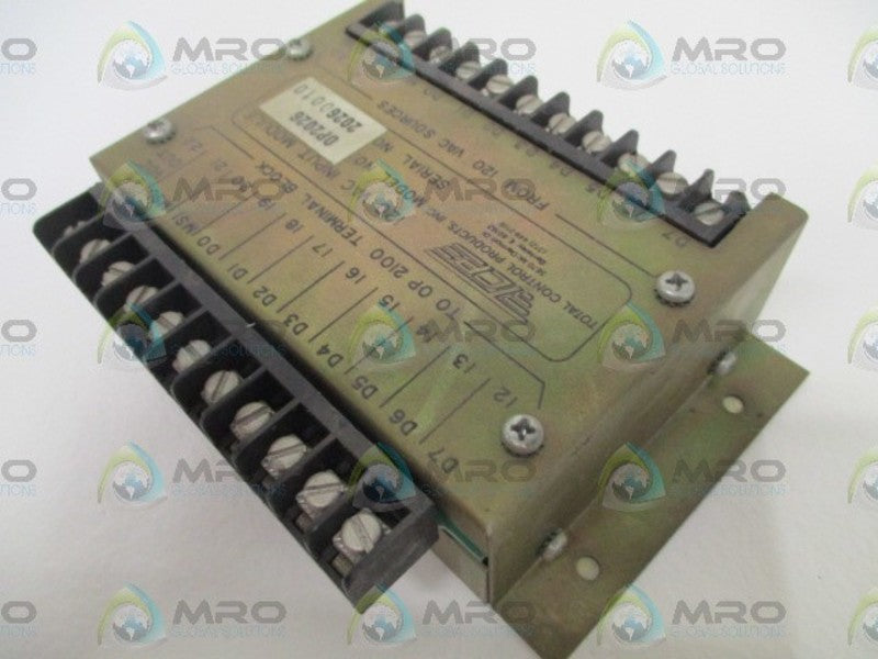 TOTAL CONTROL PRODUCTS, INC. 0P2026 INPUT MODULE *USED*