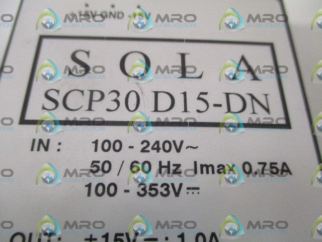 SOLA SCP30D15-DN POWER SUPPLY *NEW IN BOX*