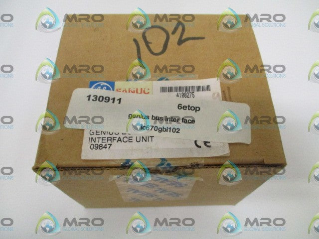 GE FANUC IC670GBI102C  INTERFACE MODULE *NEW IN BOX*