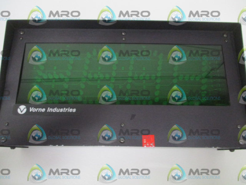 VORNE INDUSTRIES 77/232-0-485/485-4-GRN PANEL DISPLAY (REPAIRED) *USED*