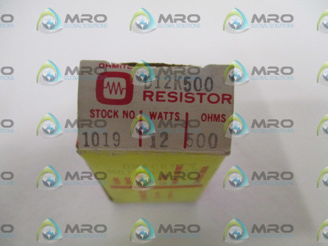 OHMITE D12K500 RESISTOR 500OHMS *NEW IN BOX*