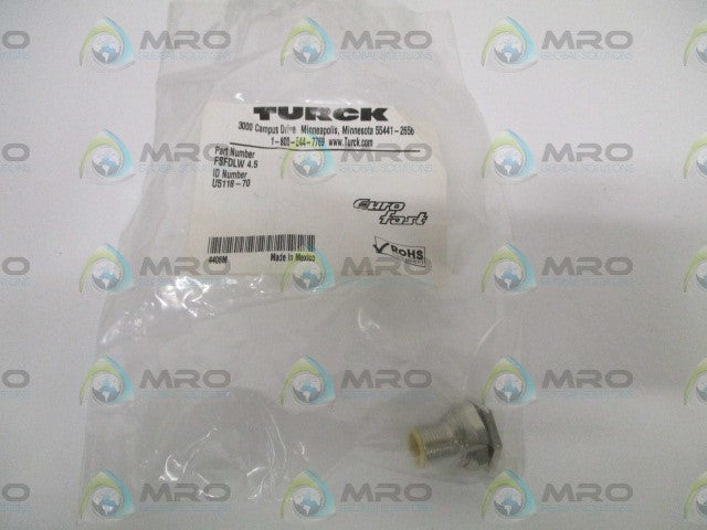 TURCK FSFDLW 4.5 RECEPTACLE *NEW IN FACTORY BAG*