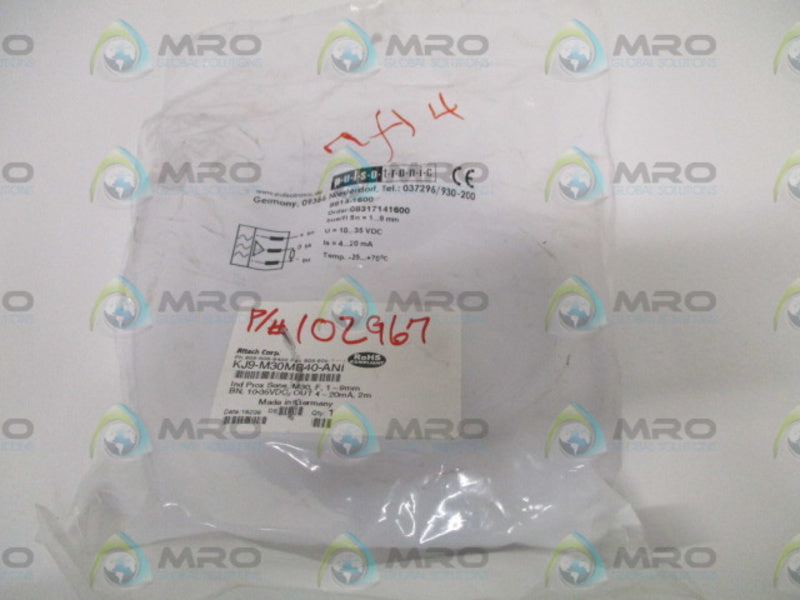ALTECH CORP KJ9-M30MB40-ANI INDUCTIVE PROXIMITY SENSOR * NEW IN FACTORY BAG *