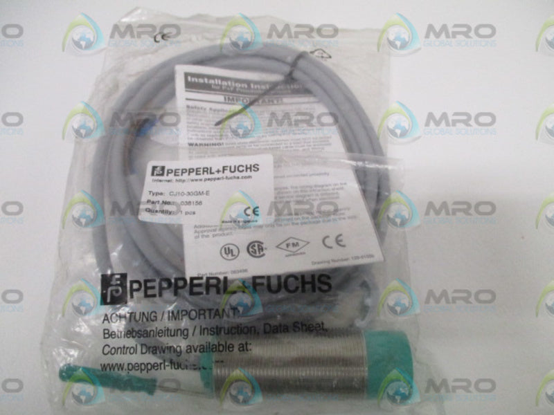 PEPPERL+FUCHS CJ10-30GM-E PROXIMITY SWITCH *NEW IN FACTORY BAG*