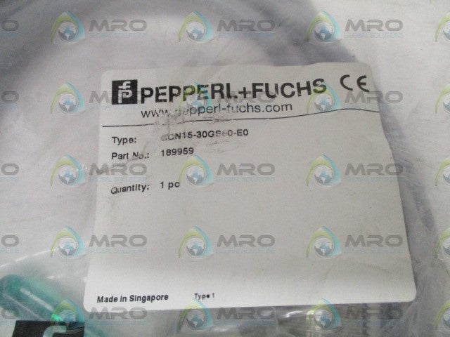 PEPPERL+FUCHS CCN15-30GS60-E0  CAPACITIVE SENSOR *NEW IN FACTORY BAG*