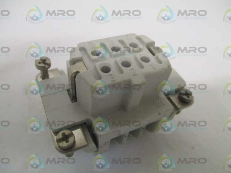 THOMAS & BETTS 6 PIN 16A 380V PLUG INSERT *NEW NO BOX*
