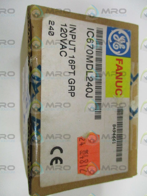 GE FANUC IC670MDL240J INPUT MODULE *FACTORY SEALED*