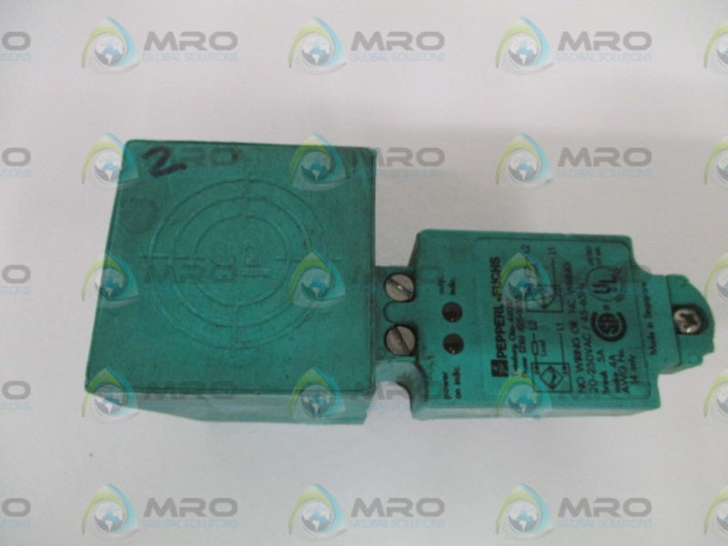 PEPPERL+FUCHS NJ40+W PROXIMITY SENSOR (AS PICTURED) *USED*