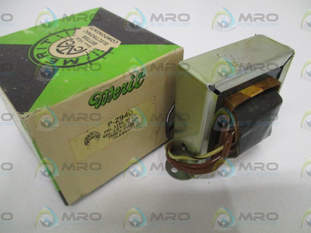 MERIT P-2940 TRANSFORMER 115V *NEW IN BOX*