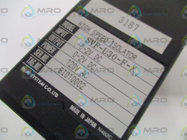 M-SYSTEM SVF-U30-F-X HIGH SPEED ISOLATOR *NEW IN BOX *