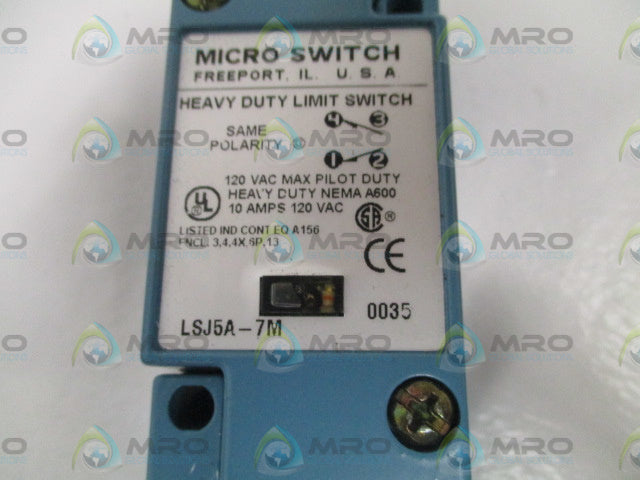 MICROSWITCH LSJ5A-7M LIMIT SWITCH *NEW NO BOX*