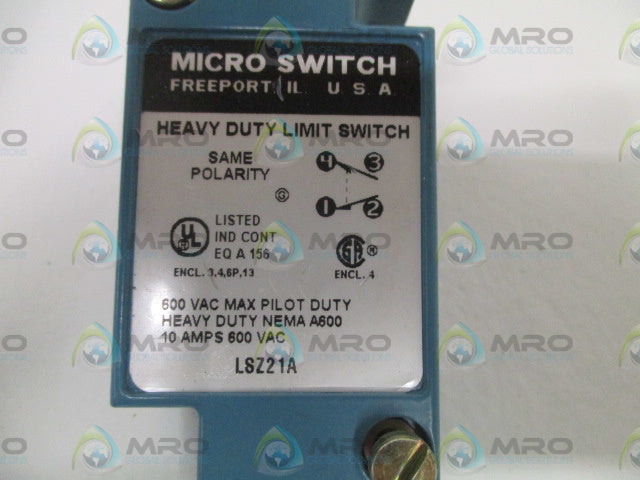 MICROSWITCH LSZ21A PLUG-IN LIMIT SWITCH *NEW NO BOX*