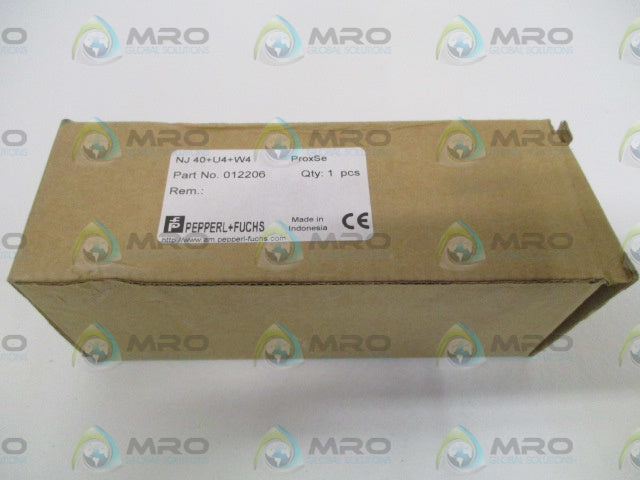 PEPPERL+FUCHS NJ40+U4+W4 INDUCTIVE SENSOR *NEW IN BOX*