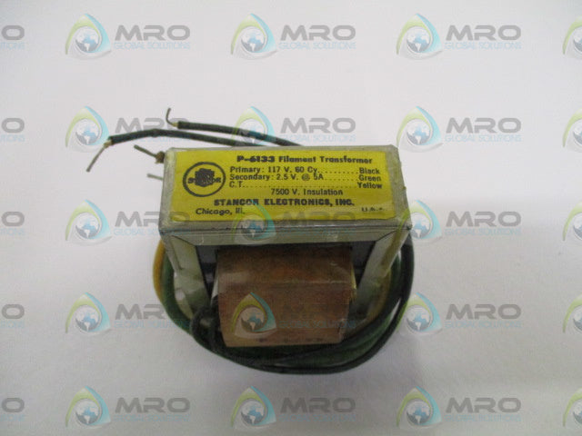 STANCOR ELECTRONICS, INC. P-6133 FILAMENT TRANSFORMER 117V *NEW IN BOX*
