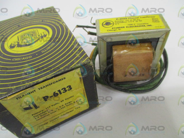 STANCOR ELECTRONICS, INC. P-6133 FILAMENT TRANSFORMER 117V *NEW IN BOX*