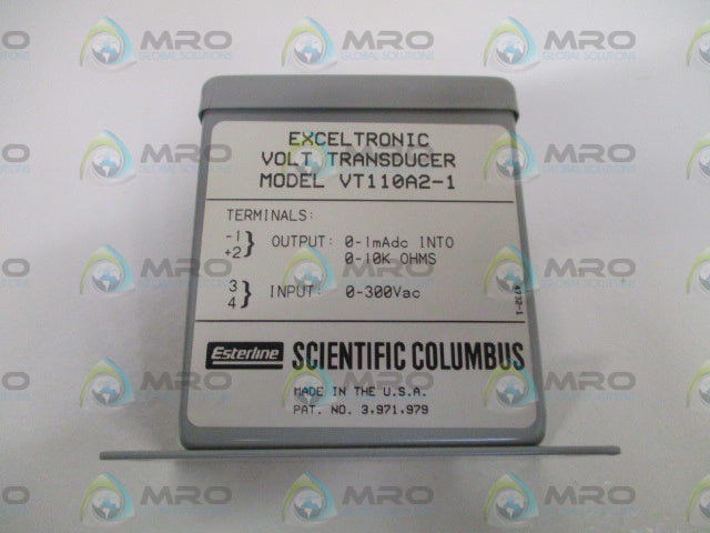SCIENTIFIC COLUMBUS VT110A2-1 EXCELTRONIC VOLT TRANSDUCER *NEW IN BOX*