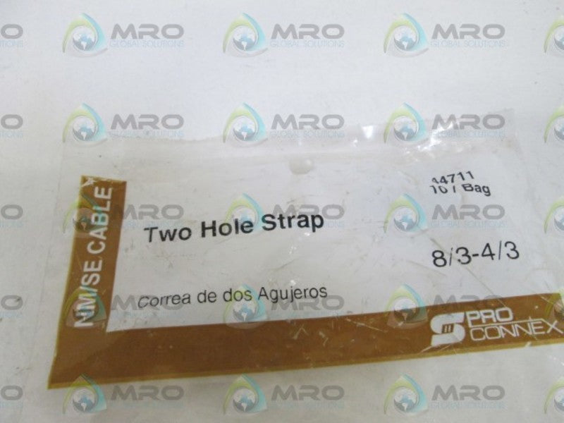 LOT OF 7 S PRO CONNEX TWO HOLE STRAP 8/3-4/3 44711 *NEW IN BAG*