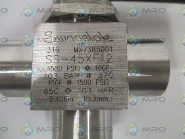 SWAGELOK SS-45XF12 BALL VALVE *NEW NO BOX*