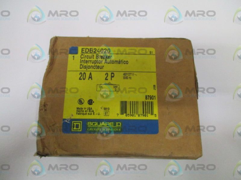 SQUARE D EDB24020 277V 20A *FACTORY SEALED*