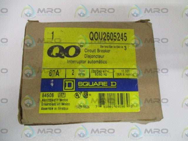 SQUARE D QOU2605245 CIRCUIT BREAKER 60A *NEW IN BOX*