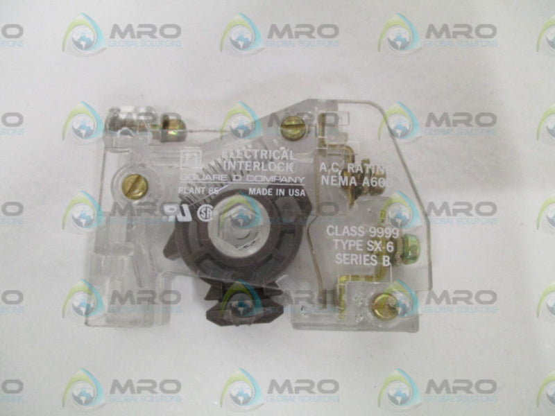 SQUARE D 9999-SX-6 AUXILIARY CONTACT *USED *