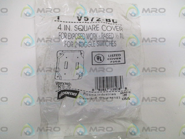 PICOMA V572-BC 4IN. SQUARE COVER *NEW IN FACTORY BAG*