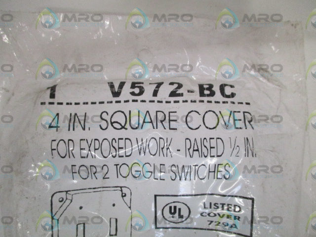 PICOMA V572-BC 4IN. SQUARE COVER *NEW IN FACTORY BAG*
