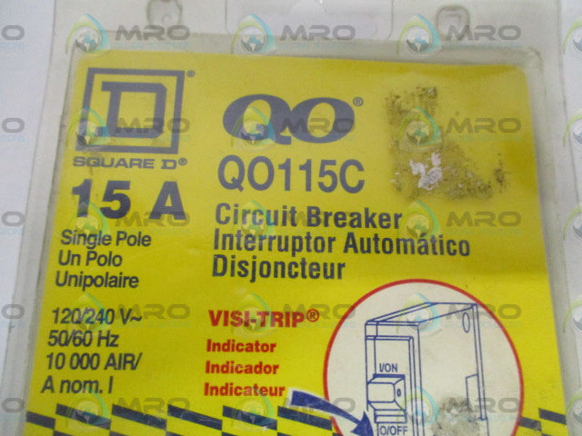 SQUARE D QO115C CIRCUIT BREAKER 15A *NEW IN ORIGINAL PACKAGE*