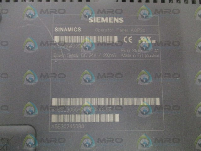 SIEMENS 6SL3055-0AA00-4CA5 OPERATOR PANEL (AS PICTURED) *USED*