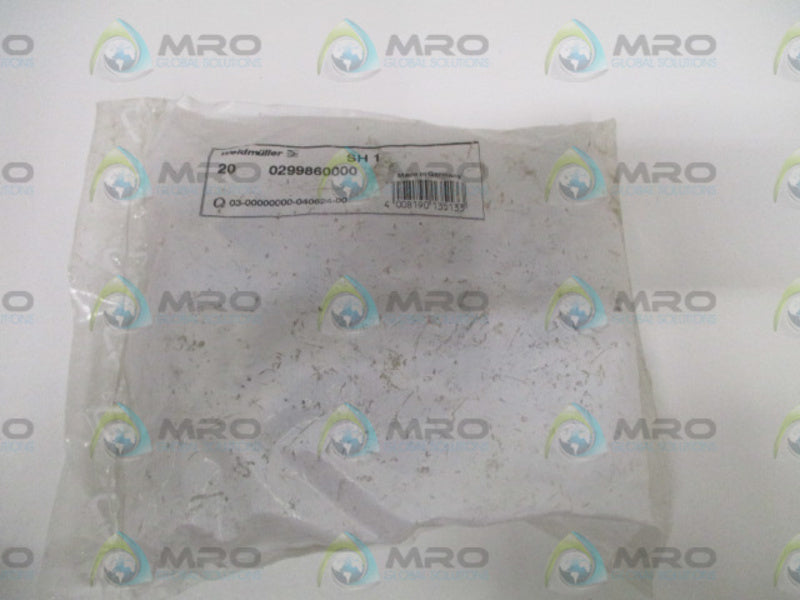 WEIDMULLER SH1 BUSBAR SUPPORT W/ CLIP BASE (PKG OF 20) *NEW IN FACTORY BAG*