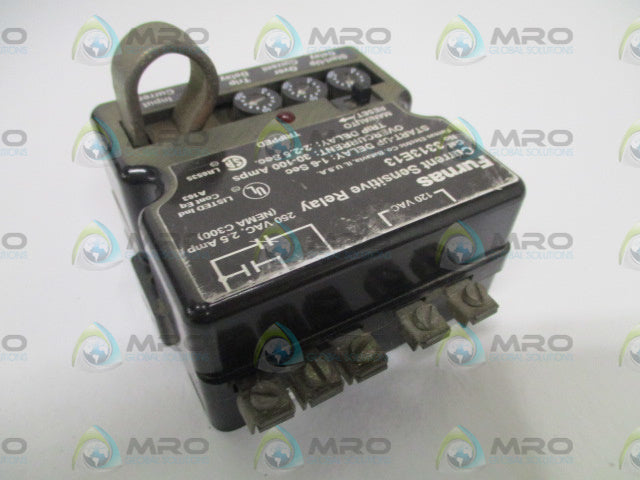 FURNAS 3313E13 CURRENT SENSITIVE RELAY *USED*