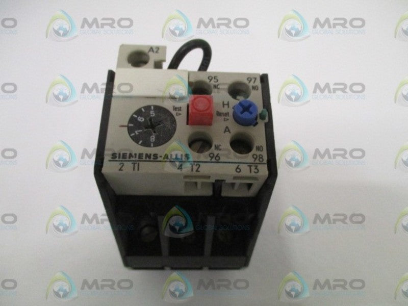 SIEMENS OLR0800CSI OVERLOAD RELAY 5-8AMP *USED*
