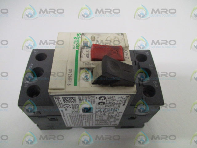 SCHNEIDER ELECTRIC GV2ME16 MOTOR CONTROL 9-14A *USED*
