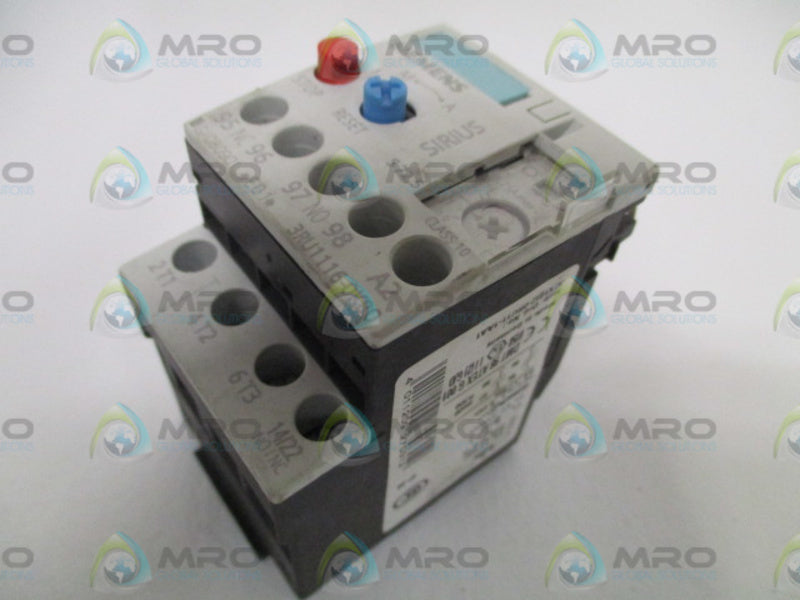 SIEMENS 3RU1116-0KB0 OVERLOAD RELAY 0.9-1.25A *USED*