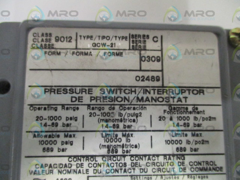 SQUARE D 9012-GCW-21 NSNP