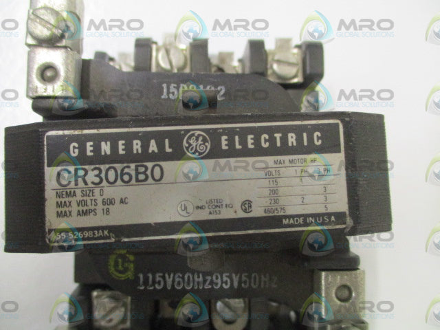 GENERAL ELECTRIC CR306B0 STARTER SIZE 0 (AS PICTURED) *USED*