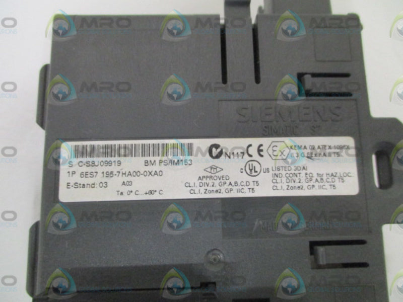 SIEMENS 6ES7195-7HA00-0XA0 HARDWARE BUS UNIT *USED*
