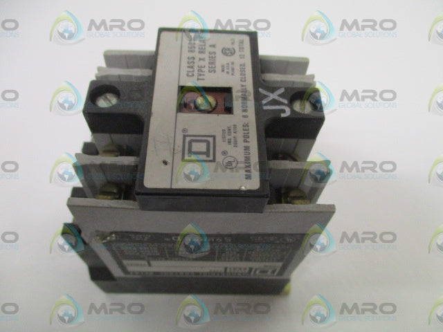 SQUARE D 8501-X020 CONTROL RELAY *USED*