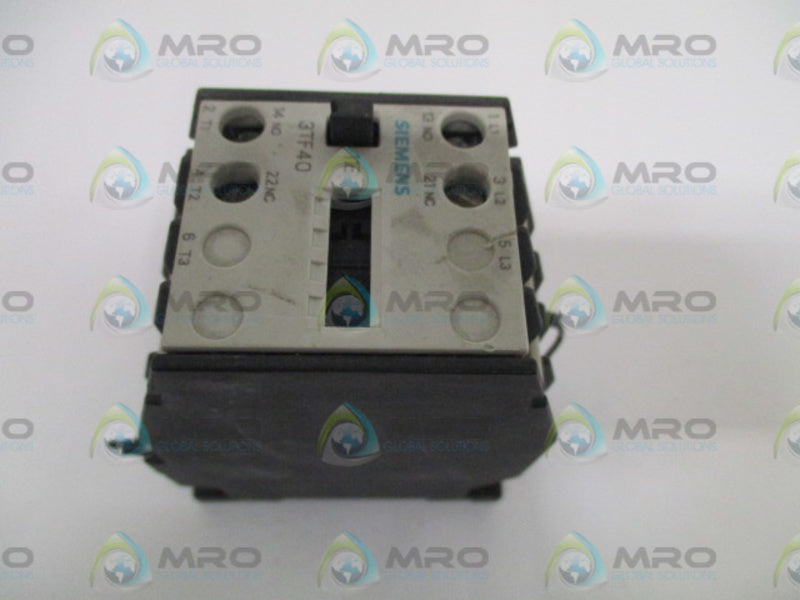 SIEMENS 3TF4011-0A CONTACTOR 110V *USED*