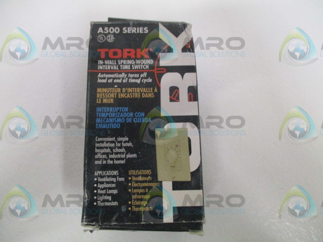 TORK A512HW TIME SWITCH 0-12HOURS (MISSING FACE PLATE) *NEW IN BOX*
