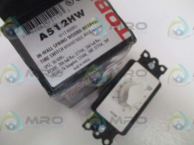TORK A512HW TIME SWITCH 0-12HOURS (MISSING FACE PLATE) *NEW IN BOX*