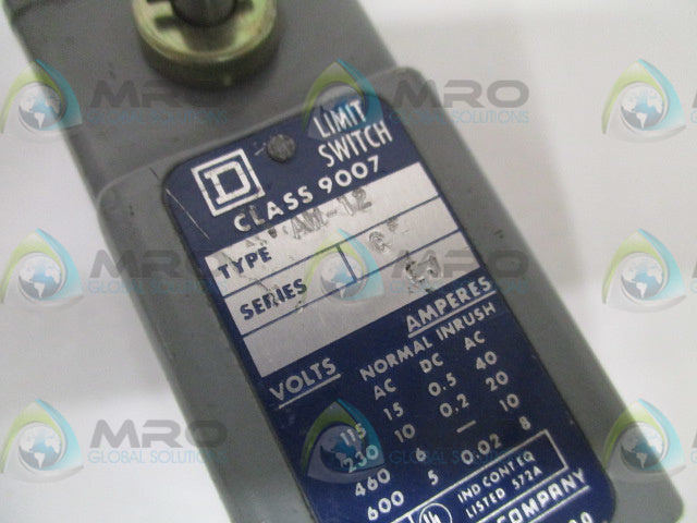 SQUARE D 9007-AW-12  SER.C LIMIT SWITCH *USED*