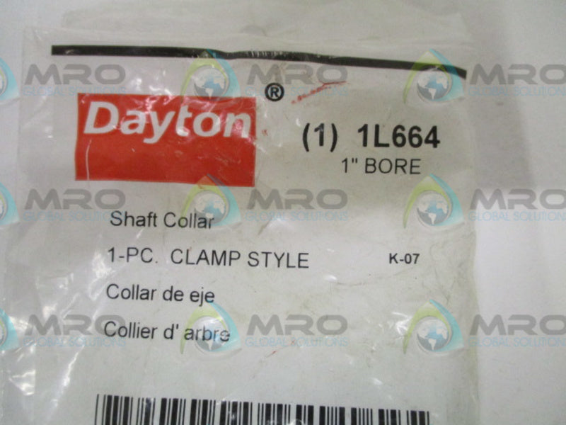 DAYTON 1L664 SHAFT COLLAR 1" * NEW IN FACTORY BAG *
