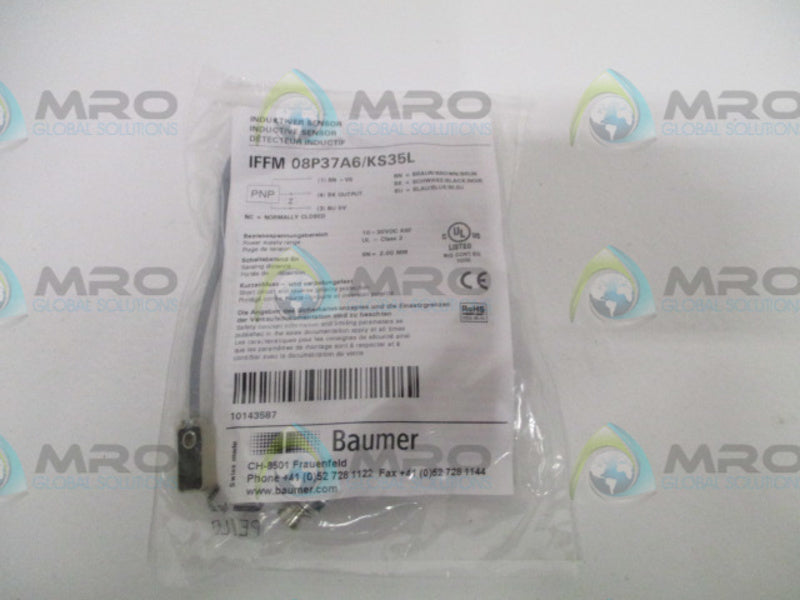 BAUMER IFFM08P37A6/KS35L INDUCTIVE SENSOR * NEW IN FACTORY BAG *